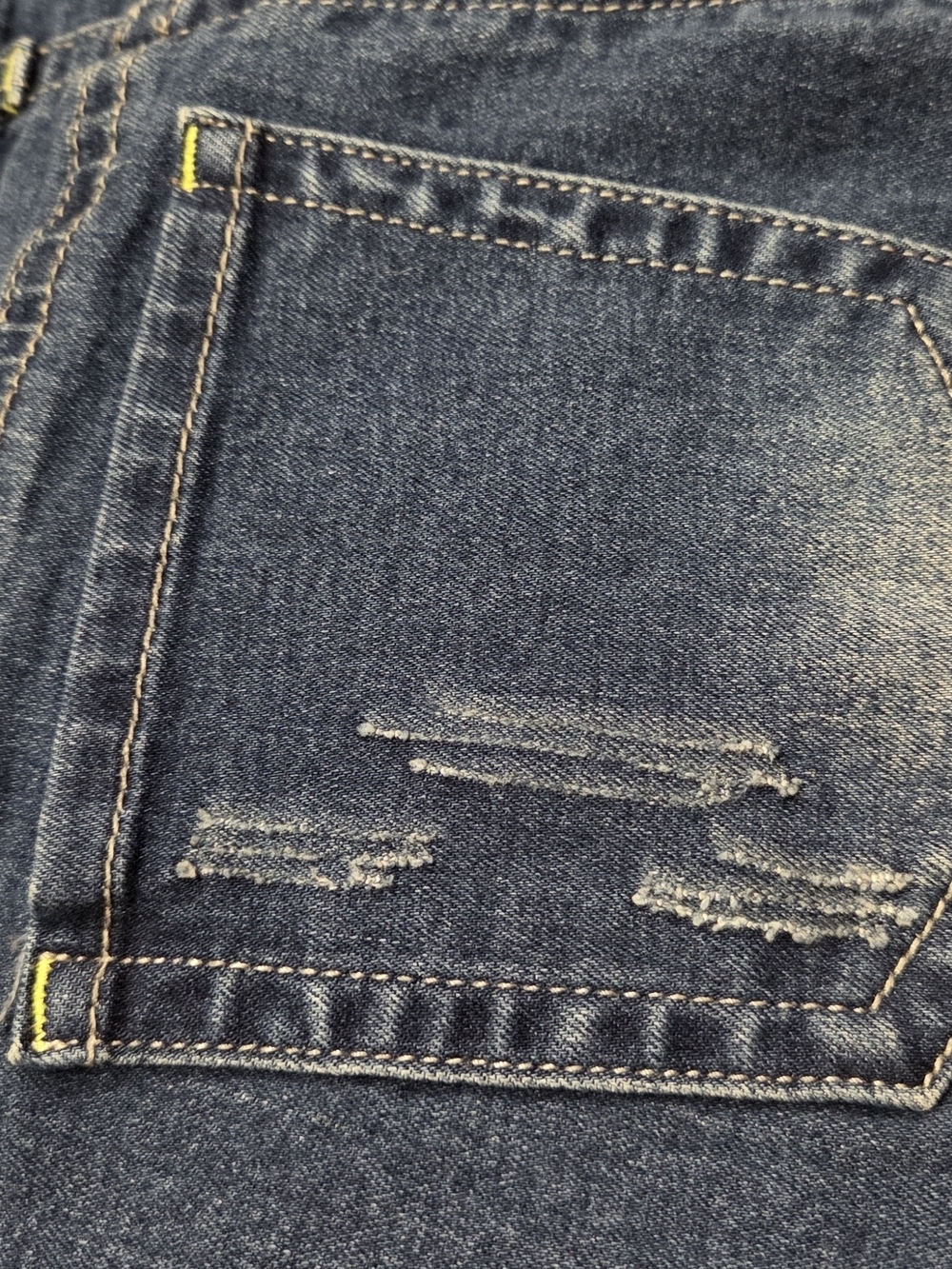Women's Distressed Skinny Jeans in Dark Blue by Liy Jean - Picture 6 of 7